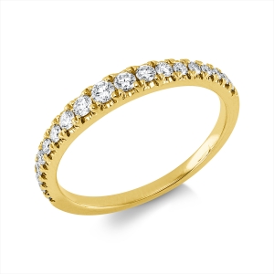 Memoire halb Ring  18kt Gelbgold mit 0,30ct Diamanten