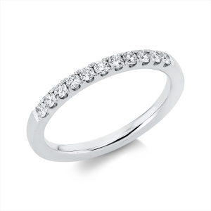 Memoire halb Ring  18kt Weißgold mit 0,29ct Diamanten