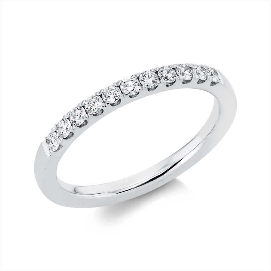 Memoire halb Ring  18kt Weißgold mit 0,29ct Diamanten