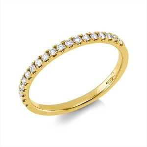 Memoire halb Ring  18kt Gelbgold mit 0,18ct Diamanten
