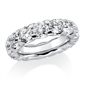 Infinity Memoire Ring 4er-Krappe 18kt Weißgold Premium Edition mit 7,00ct Diamanten