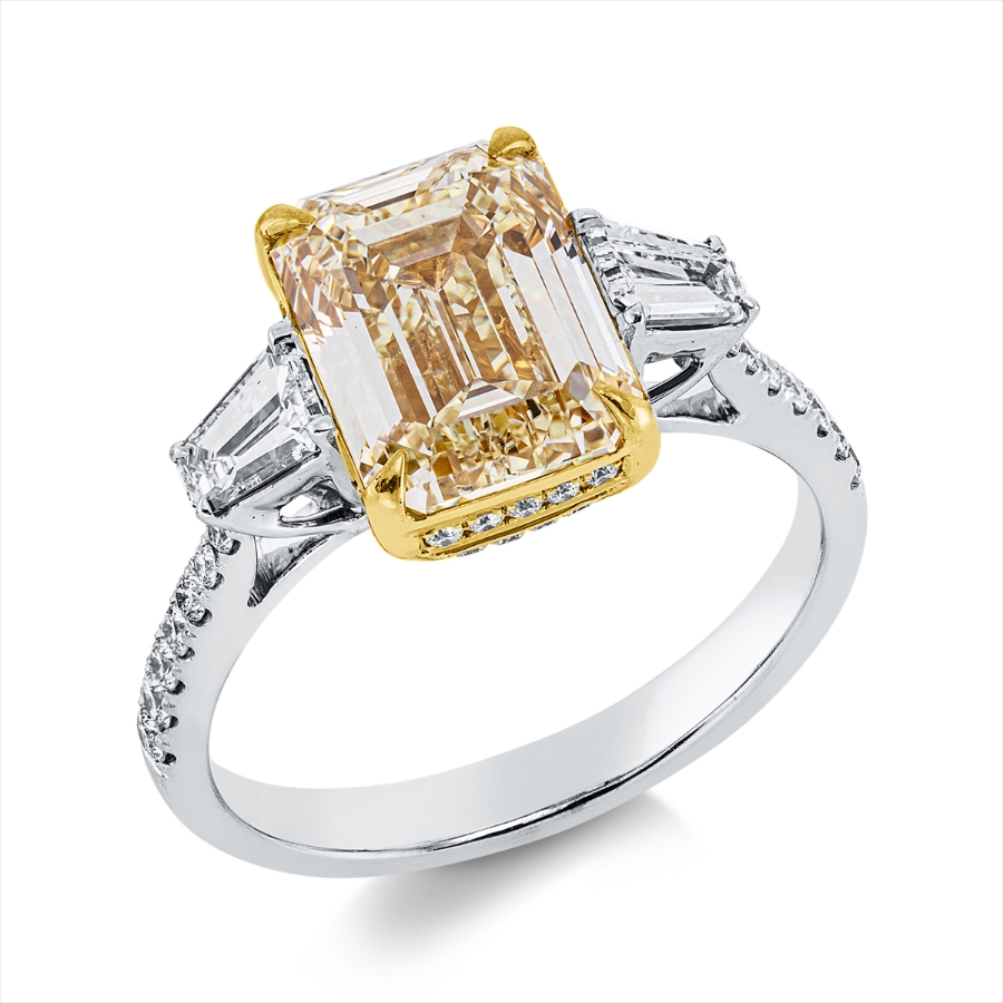 Ring 4er-Krappe 18 kt WG+GG, GIA 2211325407