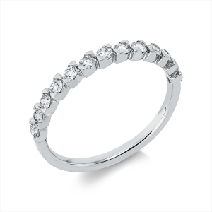 Memoire halb Ring  18kt Weißgold mit 0,33ct Diamanten