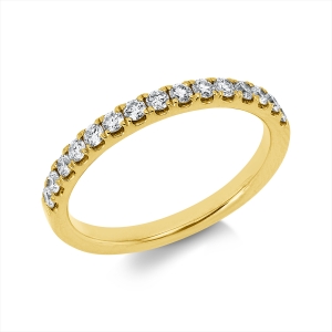 Memoire halb Ring  18kt Gelbgold mit 0,36ct Diamanten