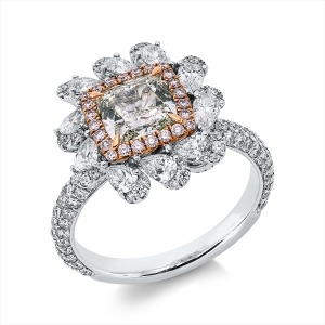 Ring 4er-Krappe 18 kt WG+RG, GIA 1169830550