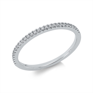 Memoire halb Ring  18kt Weißgold mit 0,14ct Diamanten
