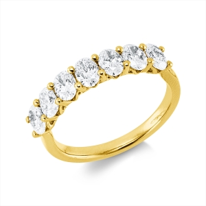 Memoire halb Ring 4er-Krappe 18kt Gelbgold mit 1,30ct Diamanten