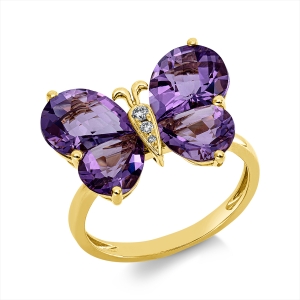 Ring 18 kt GG Schmetterling