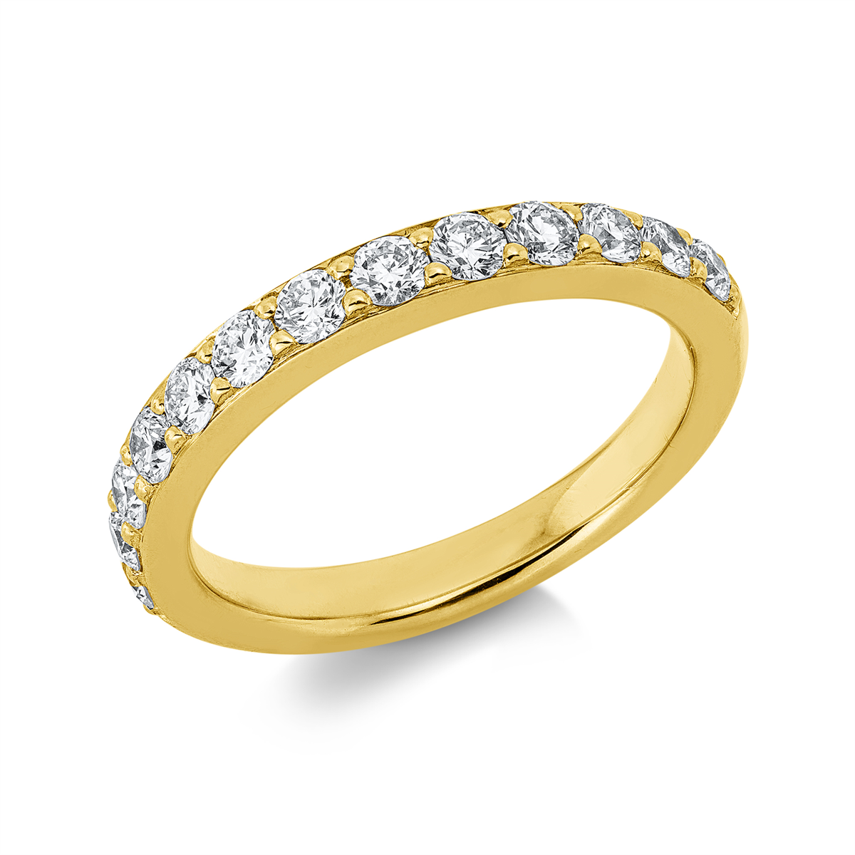Memoire halb Ring  18kt Gelbgold mit 0,75ct Diamanten