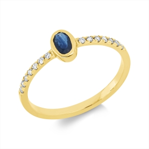 Ring Zarge 18 kt GG, Fassung rhodiniert