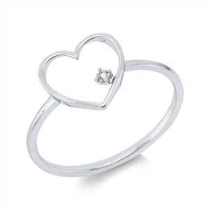 Ring 4er-Krappe 18 kt GG Herz