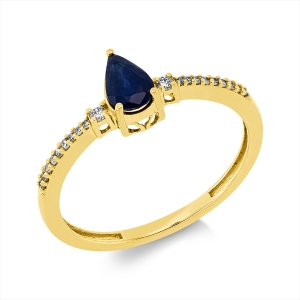 Ring 3er-Krappe 18 kt GG Tropfen