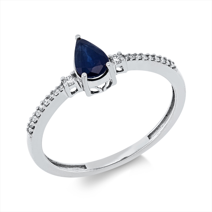 Ring 3er-Krappe 18 kt GG Tropfen