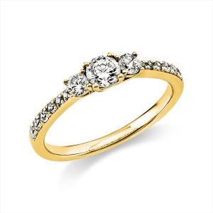 Ring 4er-Krappe 14 kt GG