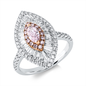 Ring 18 kt WG+RG, GIA 2173640425