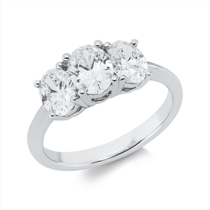 Ring 18 kt WG, GIA x 3 pcs