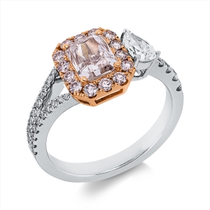 Ring 18 kt WG+RG, GIA 6532087665