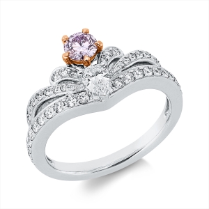 Ring 5er-Krappe 18 kt WG+RG, GIA 2215035367