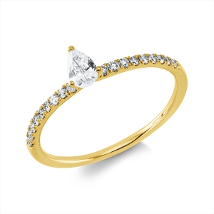 Ring 3er-Krappe 18 kt GG Tropfen