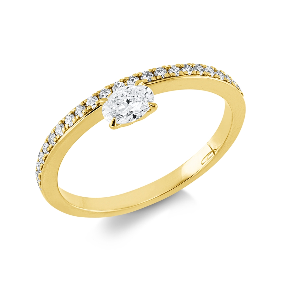 Ring 4er-Krappe 18 kt GG