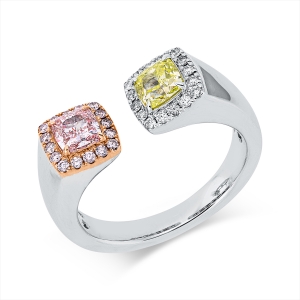 Ring 4er-Krappe 18 kt WG+RG, GIA 6212097213