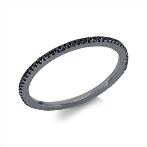 Ring 18 kt WG, Fassung schwarz rhodiniert