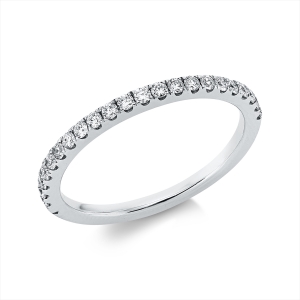 Memoire halb Ring  18kt Weißgold mit 0,22ct Diamanten