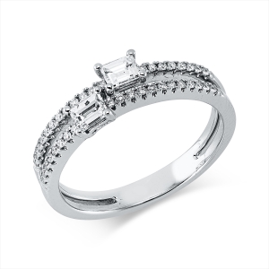 Ring 4er-Krappe 18 kt WG
