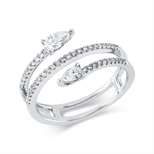 Ring 3er-Krappe 18 kt WG