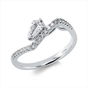 Ring 2er-Krappe 18 kt WG