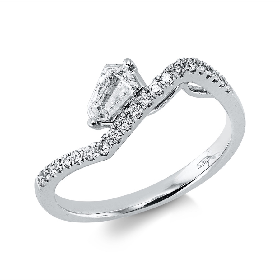 Ring 2er-Krappe 18 kt WG