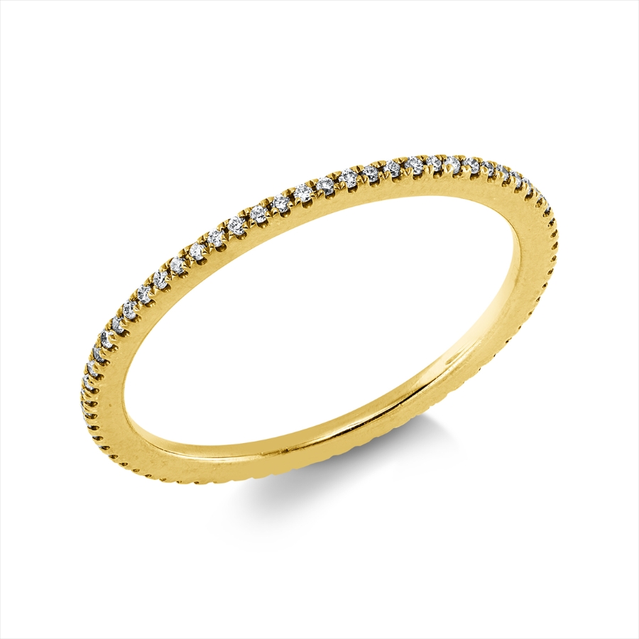 Infinity Memoire Ring  18kt Gelbgold mit 0,15ct Diamanten
