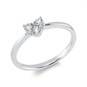 Ring 18 kt WG Herz