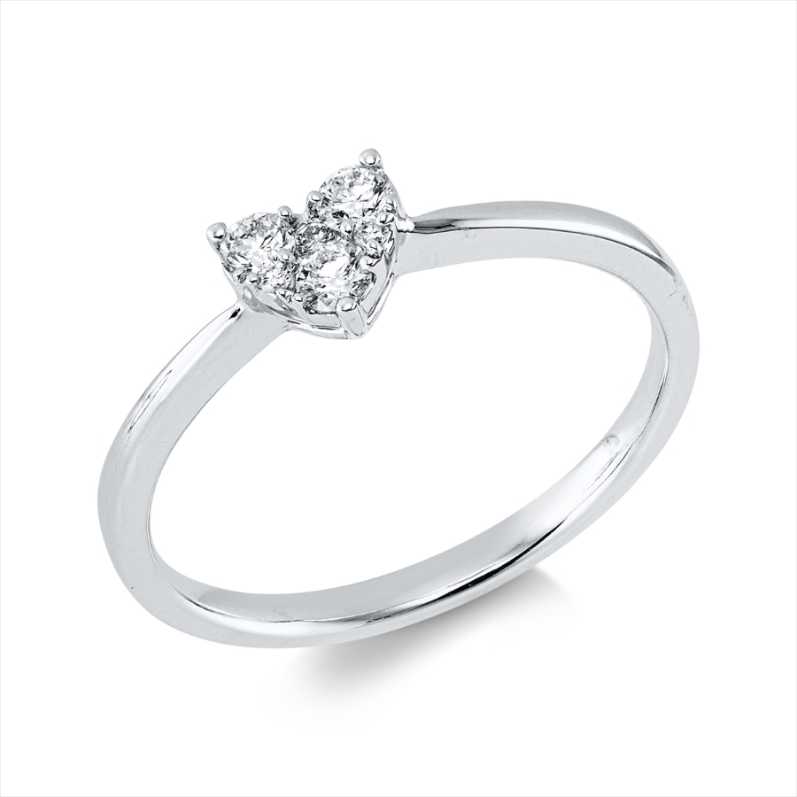 Ring 18 kt WG Herz