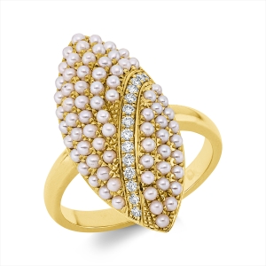 Ring  18kt Gelbgold mit 0,10ct Diamanten