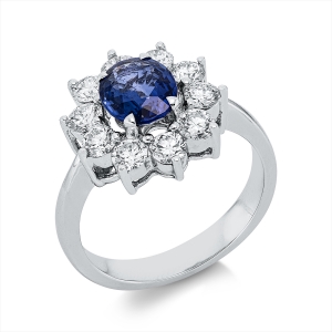 Ring 4er-Krappe 18 kt WG