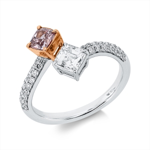 Ring 4er-Krappe 18 kt WG+RG, GIA2356519618