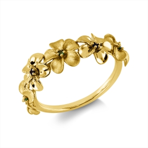 Ring 18 kt GG, partly mattiert
