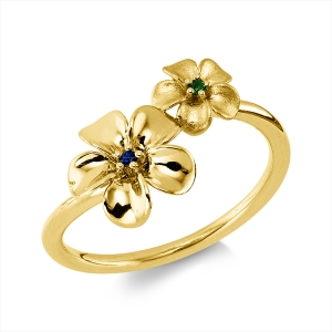 Ring 18 kt GG, teils matttiert