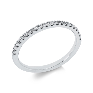Memoire halb Ring  18kt Weißgold mit 0,18ct Diamanten