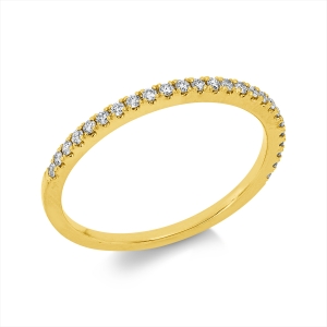 Memoire halb Ring  18kt Gelbgold mit 0,17ct Diamanten