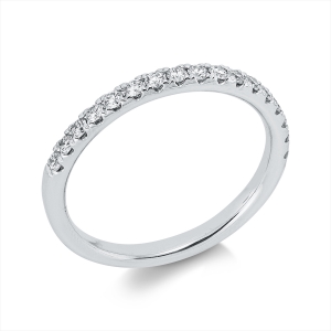 Memoire halb Ring  18kt Weißgold mit 0,31ct Diamanten