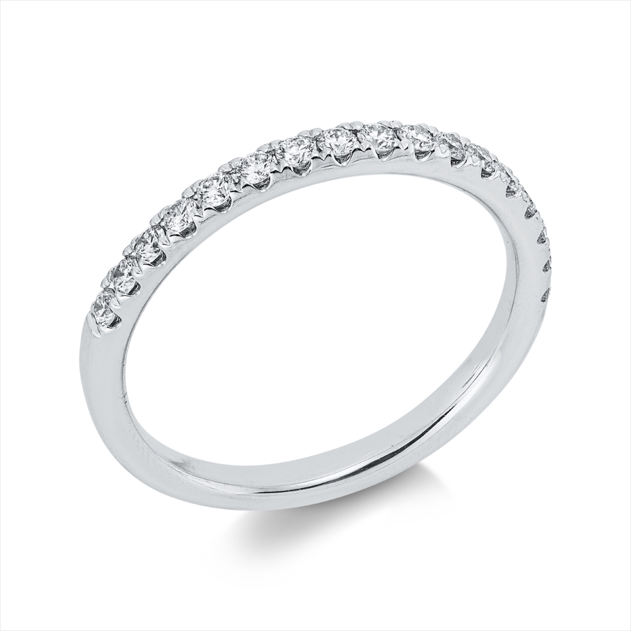 Memoire halb Ring  18kt Weißgold mit 0,31ct Diamanten