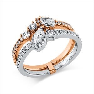 Ring 18 kt RG+WG