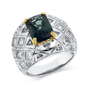 Ring 4er-Krappe 18 kt WG+GG