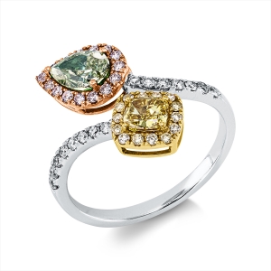 Ring 18 kt WG+GG+RG