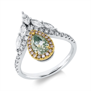 Ring 18 kt WG+RG, GIA x 1 pc