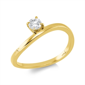 Solitaire Ring  18kt Gelbgold mit 0,21ct Diamanten