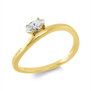Solitaire Ring  18kt Gelbgold mit 0,20ct Diamanten