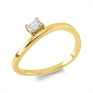 Solitaire Ring  18kt Gelbgold mit 0,19ct Diamanten